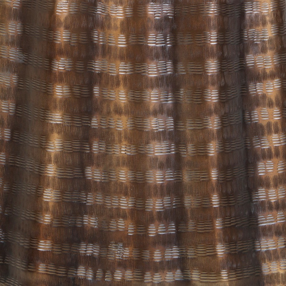 Liora 19" Round Side End Table | Handcrafted Bronze-Finish Aluminum | Textured Drape Design By The Urban Port