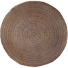 Liora 19" Round Side End Table | Handcrafted Bronze-Finish Aluminum | Textured Drape Design By The Urban Port