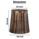 Liora 19" Round Side End Table | Handcrafted Bronze-Finish Aluminum | Textured Drape Design By The Urban Port
