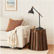 Liora 19" Round Side End Table | Handcrafted Bronze-Finish Aluminum | Textured Drape Design By The Urban Port