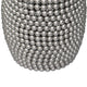 Eve 18’’ Side End Table | Silver Metallic Beads Studded Pattern | Nickel Coated Iron Frame By The Urban Port UPT-327671