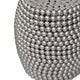 Eve 18’’ Side End Table | Silver Metallic Beads Studded Pattern | Nickel Coated Iron Frame By The Urban Port UPT-327671