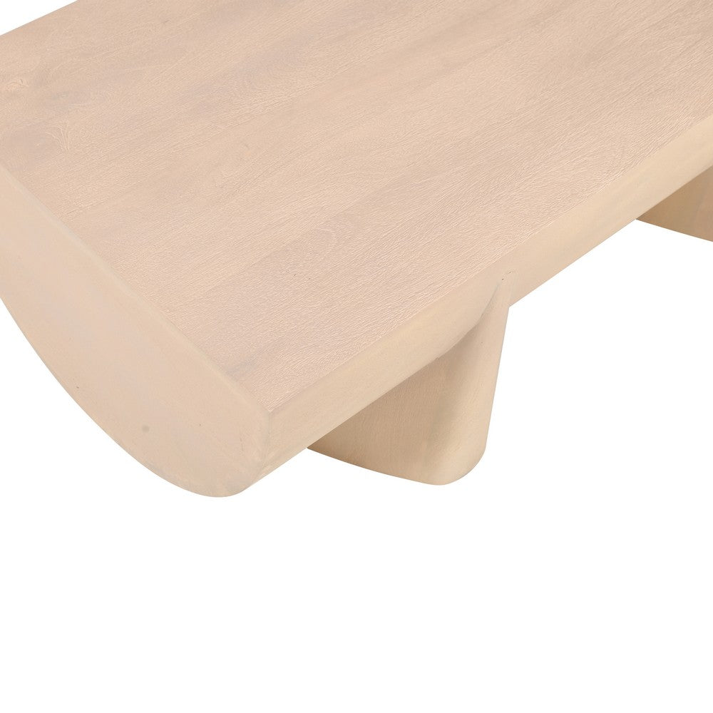 Wilhelm Coffee Table | 48" Log Design | Natural Mango Wood Hand Crafted By The Urban Port