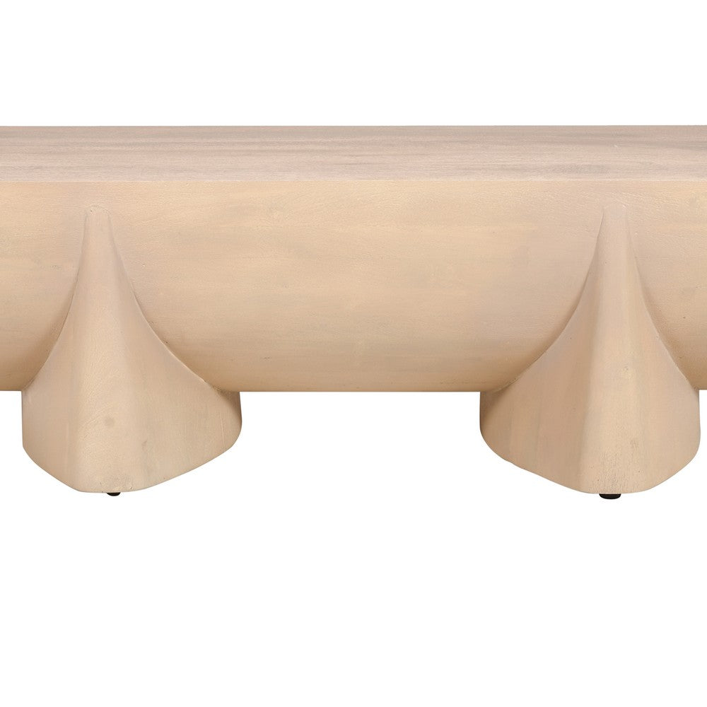 Wilhelm Coffee Table | 48" Log Design | Natural Mango Wood Hand Crafted By The Urban Port