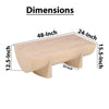 Wilhelm Coffee Table | 48" Log Design | Natural Mango Wood Hand Crafted By The Urban Port