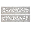 Ozy Carved Wall Art Panel Set of 2 Handcrafted Distressed White Mango Wood 50 Inch Tall By The Urban Port UPT-330432