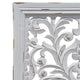 Ozy Carved Wall Art Panel Set of 2 Handcrafted Distressed White Mango Wood 50 Inch Tall By The Urban Port UPT-330432