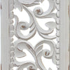 Ozy Carved Wall Art Panel Set of 2 Handcrafted Distressed White Mango Wood 50 Inch Tall By The Urban Port UPT-330432