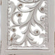 Ozy Carved Wall Art Panel Set of 2 Handcrafted Distressed White Mango Wood 50 Inch Tall By The Urban Port UPT-330432