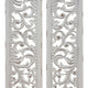 Ozy Carved Wall Art Panel Set of 2, Handcrafted Distressed White Mango Wood, 50 Inch Tall By The Urban Port