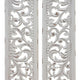 Ozy Carved Wall Art Panel Set of 2 Handcrafted Distressed White Mango Wood 50 Inch Tall By The Urban Port UPT-330432