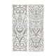 Ozy Carved Wood Wall Art Panel Set of 2 | Handcrafted Ornate Decor | Distressed White | 16x48 By The Urban Port UPT-330433