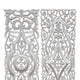 Ozy Carved Wood Wall Art Panel Set of 2 | Handcrafted Ornate Decor | Distressed White | 16x48 By The Urban Port UPT-330433