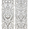 Ozy Carved Wood Wall Art Panel Set of 2 | Handcrafted Ornate Decor | Distressed White | 16x48 By The Urban Port UPT-330433