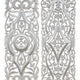 Ozy Carved Wood Wall Art Panel Set of 2 | Handcrafted Ornate Decor | Distressed White | 16x48 By The Urban Port UPT-330433