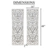 Ozy Carved Wood Wall Art Panel Set of 2 | Handcrafted Ornate Decor | Distressed White | 16x48 By The Urban Port UPT-330433