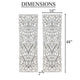 Ozy Carved Wood Wall Art Panel Set of 2 | Handcrafted Ornate Decor | Distressed White | 16x48 By The Urban Port UPT-330433