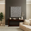 Ozy Carved Mango Wood Wall Decor| 36 Inch Square I Handcrafted Distressed Black & White  By The Urban Port