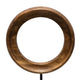 Focus Tabletop Sculpture | Brown Mango Wood Ring Design | Black Iron Stem and Marble Base By The Urban Port UPT-330436