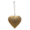 Myri Decorative Metal Heart Wall Decor Set of 3, Antique Gold Iron with Jute Hanging Rope, 12, 9.5, 7 Inches By The Urban Port