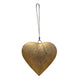 Myri Decorative Metal Heart Wall Decor Set of 3, Antique Gold Iron with Jute Hanging Rope, 12, 9.5, 7 Inches By The Urban Port