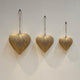 Myri Decorative Metal Heart Wall Decor Set of 3, Antique Gold Iron with Jute Hanging Rope, 12, 9.5, 7 Inches By The Urban Port