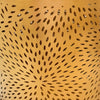 10" Decorative Iron Wastebasket Trash Can | Matte Gold | Leaf Etched Design By The Urban Port