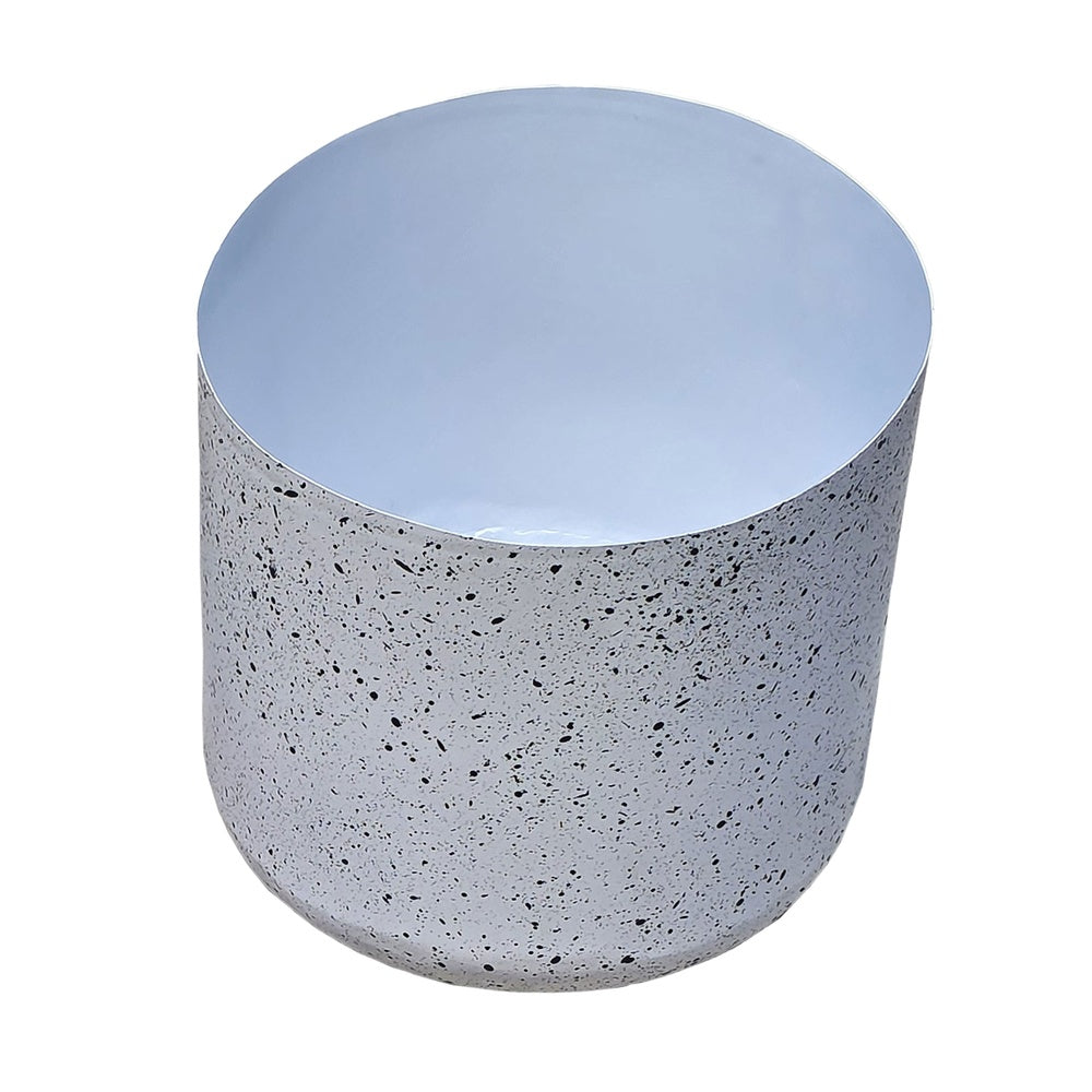 Aira 39, 46" Tall Planters Set of 2 | Gold Foldable Metal Stand | White Speckled Pattern By The Urban Port