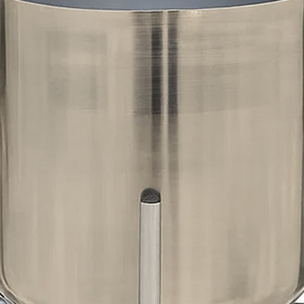 Aira Set of 2 Planters | 19, 22" Tall | Foldable Iron Stand | Nickel Finish By The Urban Port