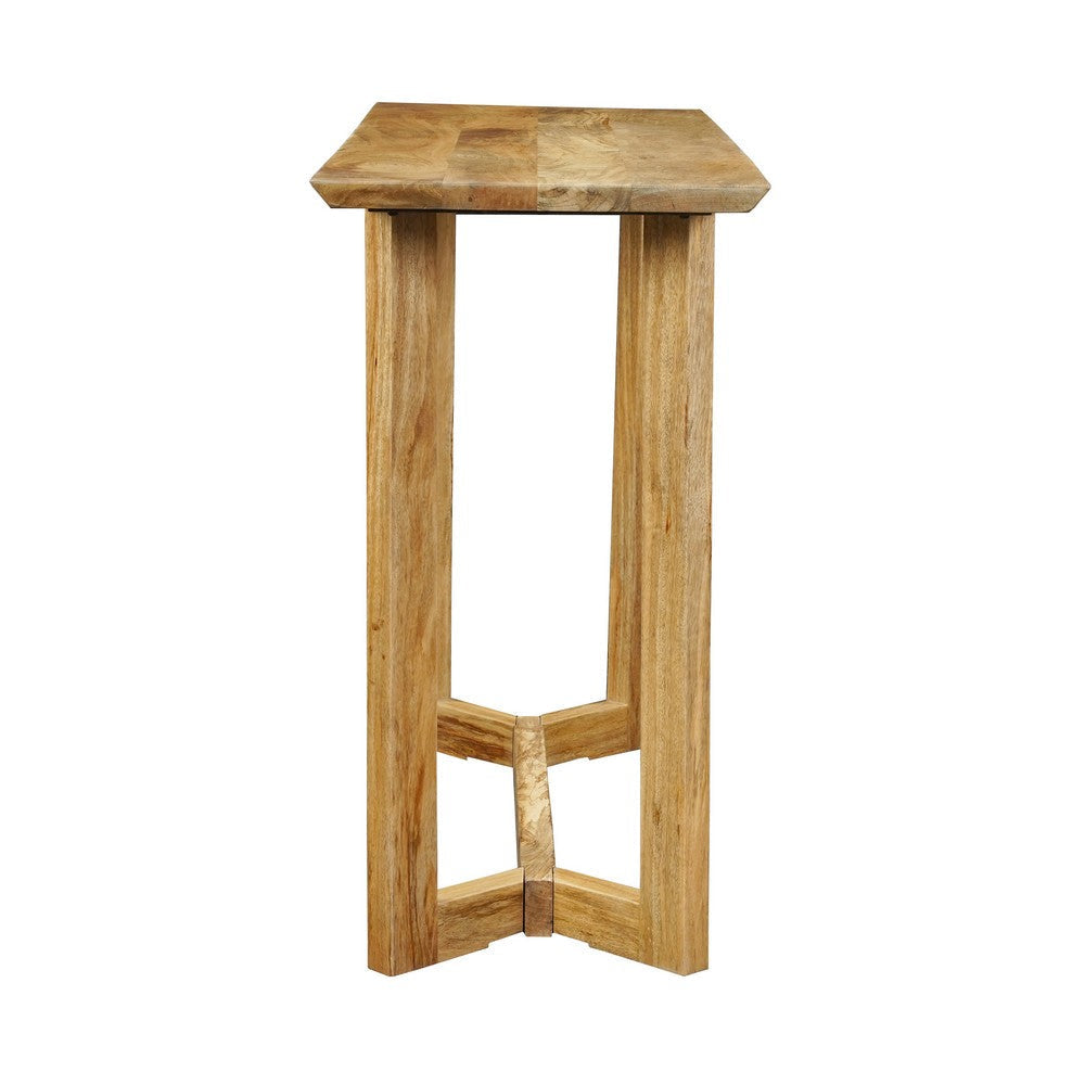 Nina Console Table | 48’’ Rectangular Top | Open Frame with Trestle Base | Natural Brown Mango Wood By The Urban Port UPT-332347