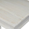 Sofa Console Table, 42 Inch Top, Sandlasted Washed White Mango Wood, Turned Pillar Legs By The Urban Port
