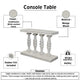 Sofa Console Table, 42 Inch Top, Sandlasted Washed White Mango Wood, Turned Pillar Legs By The Urban Port