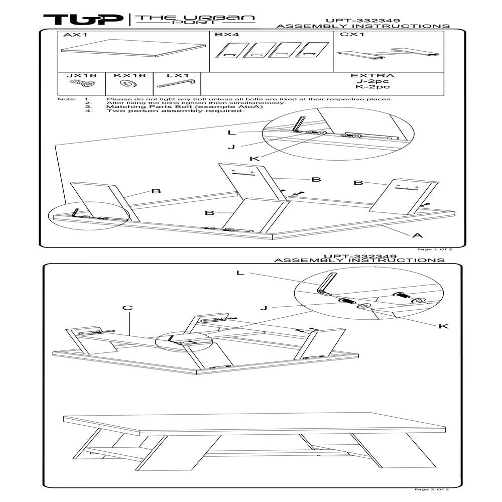 Aya 40’’ Square Coffee Table | Biscotti White Mango Wood | Bold Angled Legs By The Urban Port UPT-332349