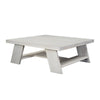Aya 40’’ Square Coffee Table | Biscotti White Mango Wood | Bold Angled Legs By The Urban Port UPT-332349