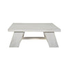 Aya 40’’ Square Coffee Table | Biscotti White Mango Wood | Bold Angled Legs By The Urban Port UPT-332349
