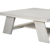 Aya 40’’ Square Coffee Table | Biscotti White Mango Wood | Bold Angled Legs By The Urban Port UPT-332349