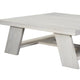 Aya 40’’ Square Coffee Table | Biscotti White Mango Wood | Bold Angled Legs By The Urban Port UPT-332349