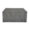 Rydan Coffee Table | 33 Inch Square Block Top | Sandblasted Gray Mango Wood  By The Urban Port