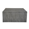 Rydan Coffee Table | 33 Inch Square Block Top | Sandblasted Gray Mango Wood By The Urban Port UPT-332351