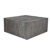 Rydan Coffee Table | 33 Inch Square Block Top | Sandblasted Gray Mango Wood  By The Urban Port