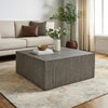 Rydan Coffee Table | 33 Inch Square Block Top | Sandblasted Gray Mango Wood  By The Urban Port