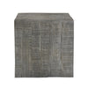 Rydan Side End Table | 19 Inch Square Block Top | Sandblasted Gray Mango Wood By The Urban Port UPT-332352