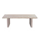 Nira Coffee Table | 48 Inch Rectangular Top | Handcrafted Washed White Acacia Wood | Panel Leg Base By The Urban Port UPT-332353