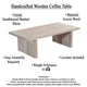 Nira Coffee Table | 48 Inch Rectangular Top | Handcrafted Washed White Acacia Wood | Panel Leg Base By The Urban Port UPT-332353