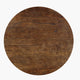 Arthur Coffee Table | 35.5" Round Top | Drum Shaped Sandblasted Walnut Brown Mango Wood By The Urban Port