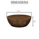 Arthur Coffee Table | 35.5" Round Top | Drum Shaped Sandblasted Walnut Brown Mango Wood By The Urban Port