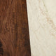 Tara Dining Table | 48 Inch Round Botticino Italian White Marble Top | Walnut Brown Artisan Base By The Urban Port