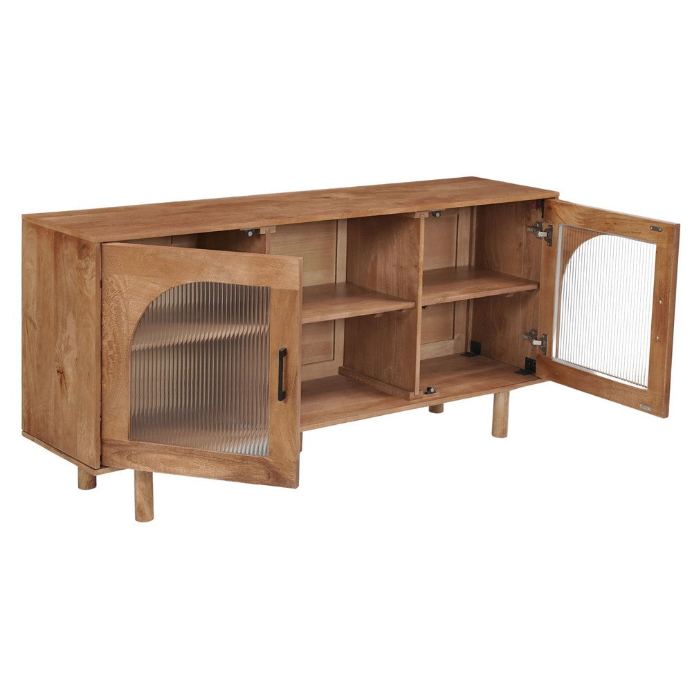 64 Inch James Adway Accent Cabinet In Natural Brown