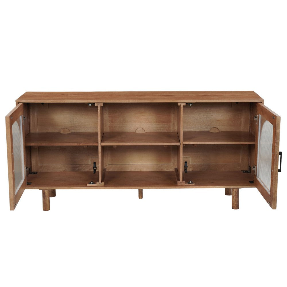 64 Inch James Adway Accent Cabinet In Natural Brown