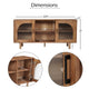 64 Inch James Adway Accent Cabinet In Natural Brown
